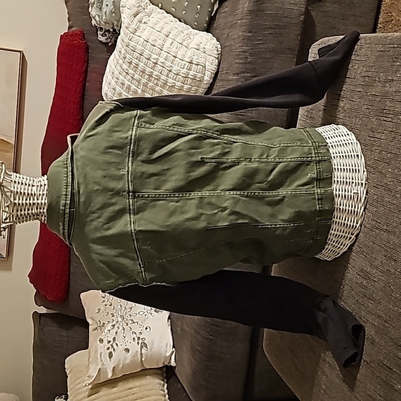 Free People Army Green Jacket/Blazer, Size Medium - Picture 2 of 10